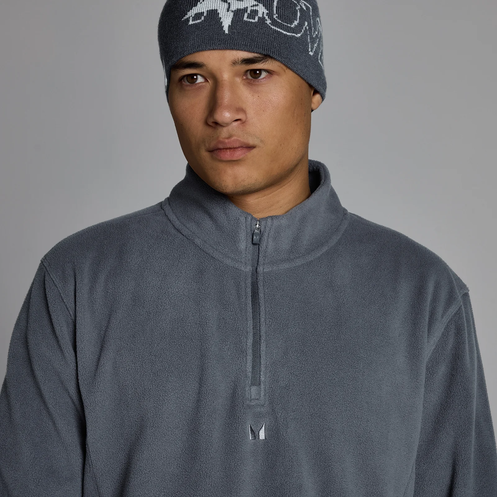 Felpa MP uomo con zip 1/4 - Granito - M Immagine 4