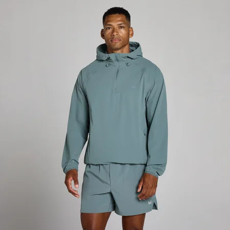 Giacca MP uomo training ultra tessuto con zip 1/4 - Blu futuro