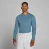Top a maniche lunghe a costine MP Lift muscle fit uomo - Ardesia mezzanotte