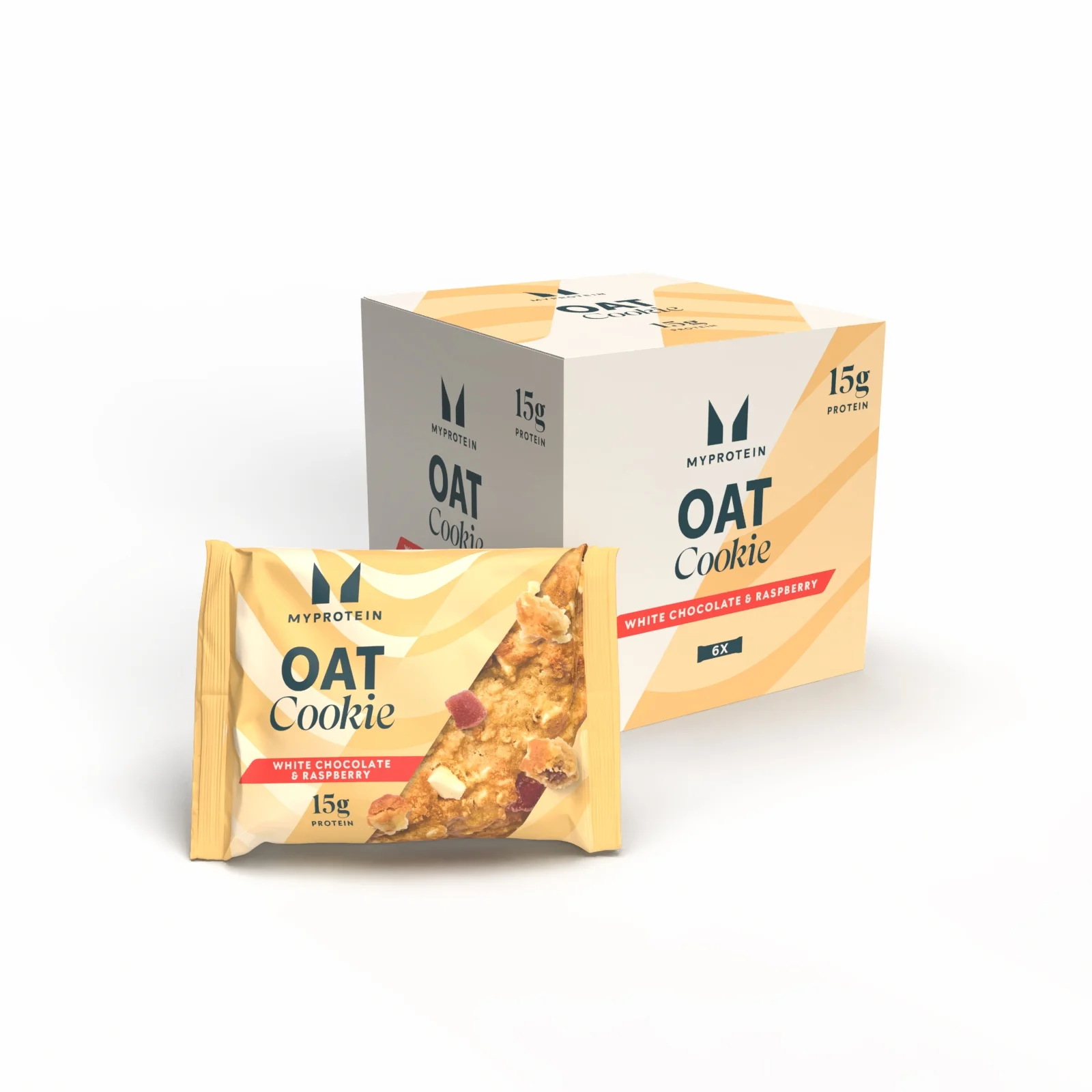 Cookie Proteico al Forno - 6 x 65g - White Chocolate and Raspberry (Oat) Immagine 1