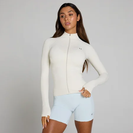 Giacca MP donna tempo ultra seamless con zip completa - Nebbia/argento