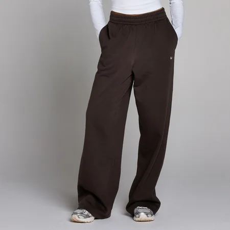 Joggers MP donna basics a gamba dritta - Cioccolato
