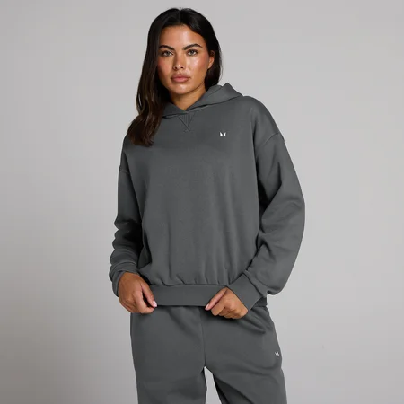 Felpa con cappuccio oversize MP donna basics - Grigio scuro