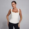 Canotta MP donna SculptForm con scollo quadrato - Perla