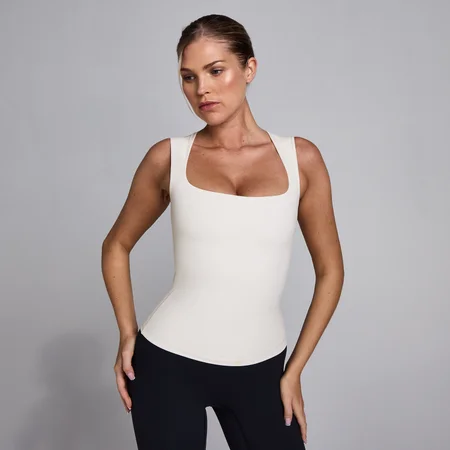 Canotta MP donna SculptForm con scollo quadrato - Perla