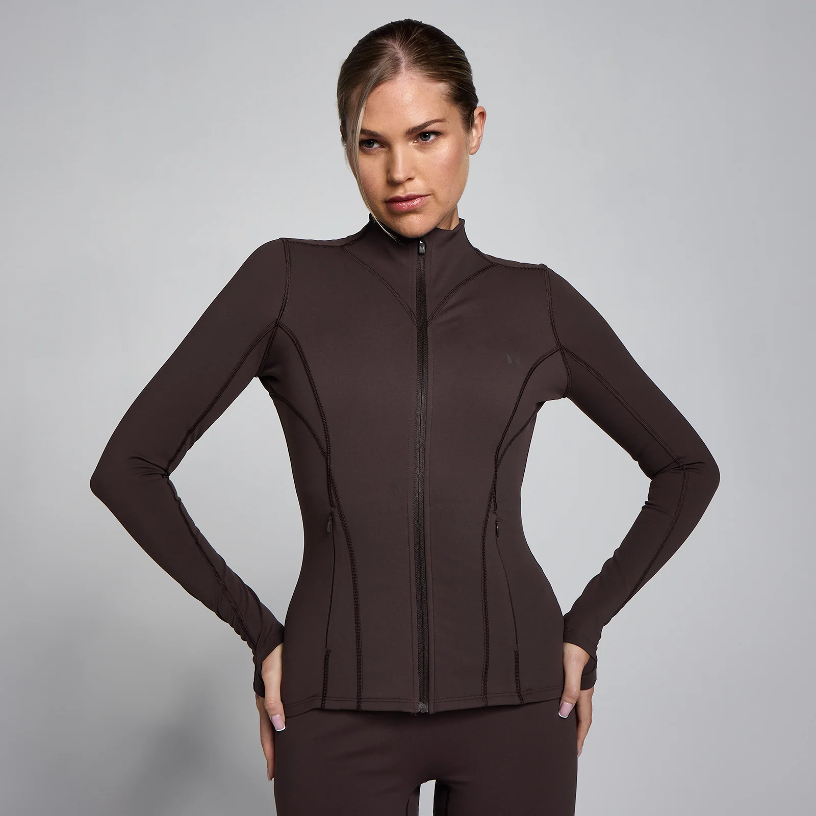 Giacca con zip SculptForm MP donna - Cioccolato - XS Immagine 1
