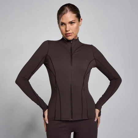 Giacca con zip SculptForm MP donna - Cioccolato