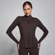 Giacca con zip SculptForm MP donna - Cioccolato