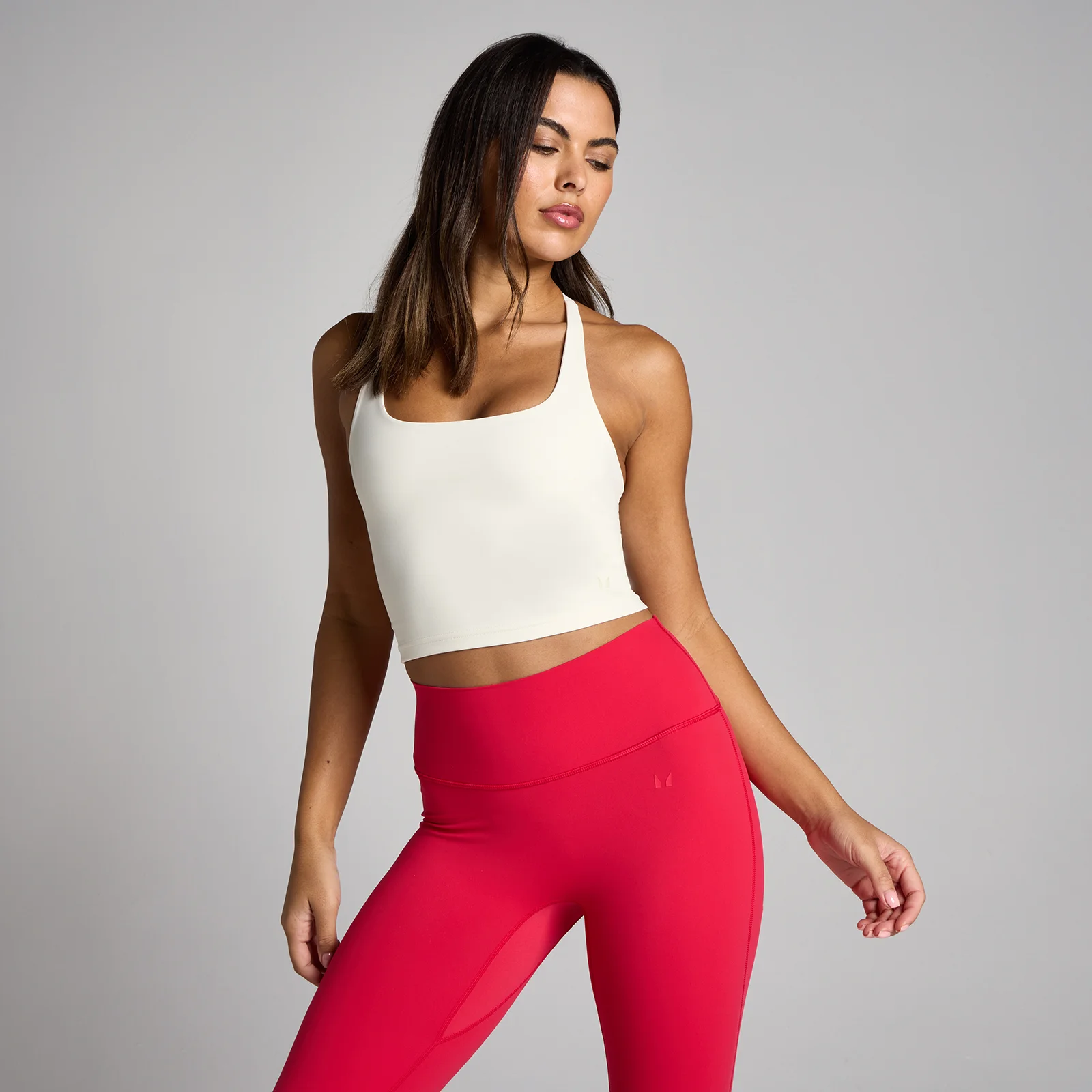 Canotta MP donna tempo strappy racerback - Vaniglia - S Immagine 1