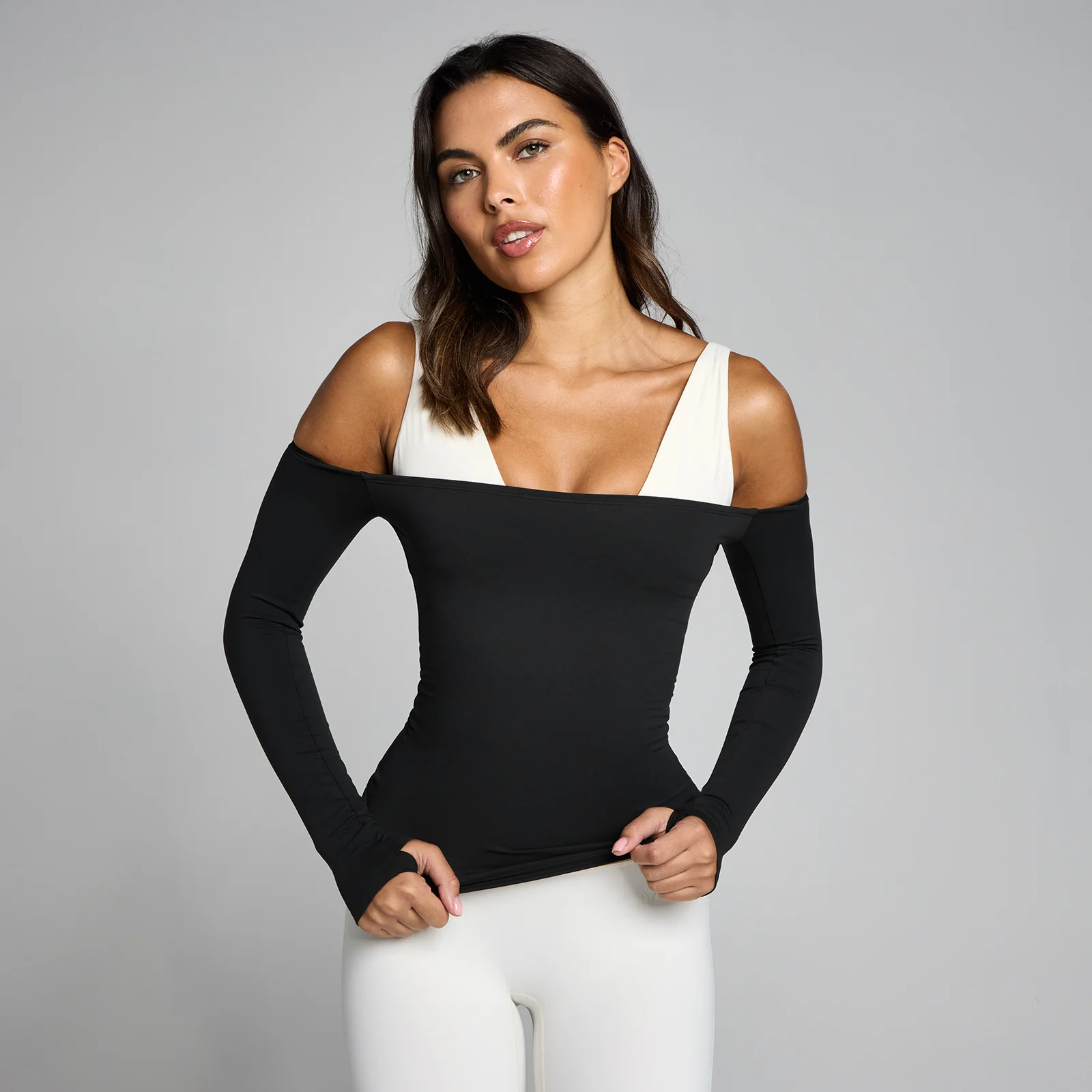 MP Donna Tempo Off The Shoulder LS Top - Nero - S Immagine 1