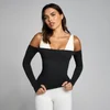 MP Donna Tempo Off The Shoulder LS Top - Nero
