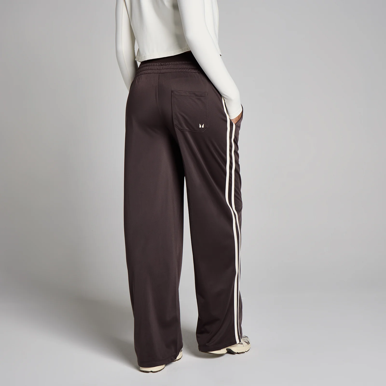Joggers a gamba dritta MP donna tricot track - Cioccolato/Vaniglia - XS Immagine 1