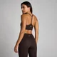 Reggiseno sportivo MP donna Tempo con spalline incrociate - Cioccolato