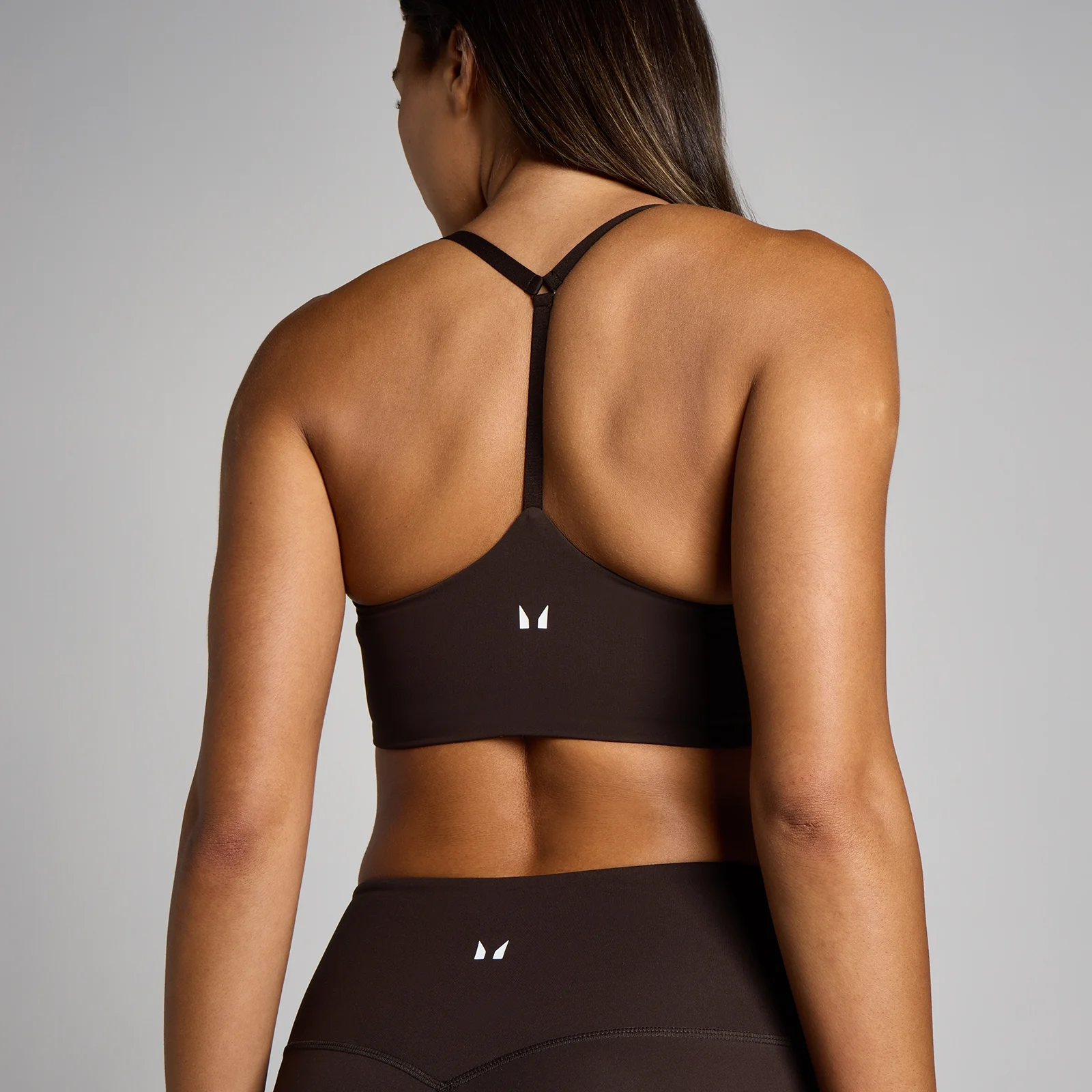 Reggiseno sportivo MP donna Tempo con spalline incrociate - Cioccolato - S Immagine 4