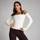 MP Donna Tempo Off The Shoulder LS Top - Vaniglia