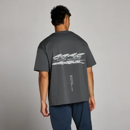 T-shirt grafica MP uomo Hybrid Built For Performance - Grigio scuro