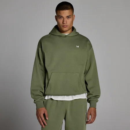 Felpa con cappuccio oversize MP uomo rest day - Oliva slavato