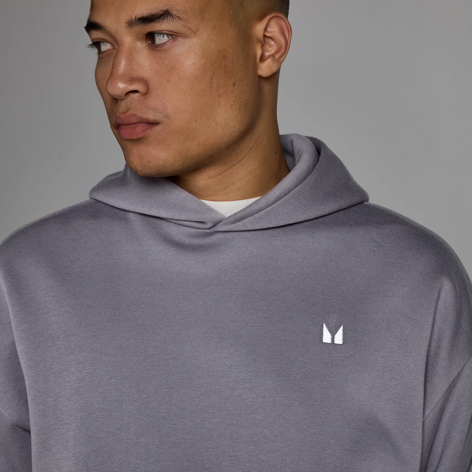 Felpa con cappuccio oversize MP uomo rest day - Grigio melange scuro - M Immagine 4
