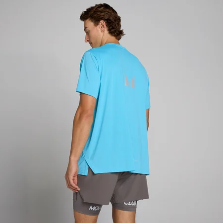 T-shirt a rete ibrida MP uomo - Blu ceruleo
