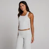 Canotta a costine MP donna con reggiseno integrato - Grigio melange
