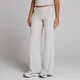 Leggings a gamba larga a costine MP donna - Grigio melange
