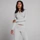 Top a costine con bottoni MP donna - Grigio melange