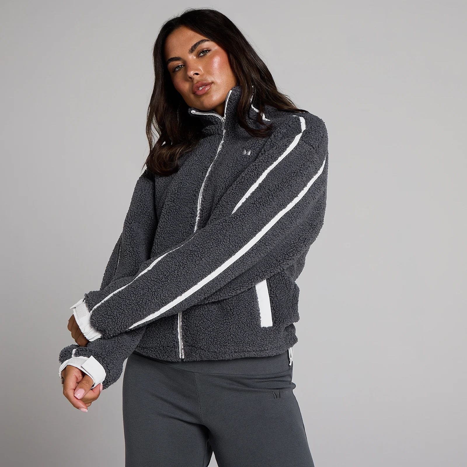 Giacca con zip MP donna in pile - Grigio robusto - XS Immagine 1