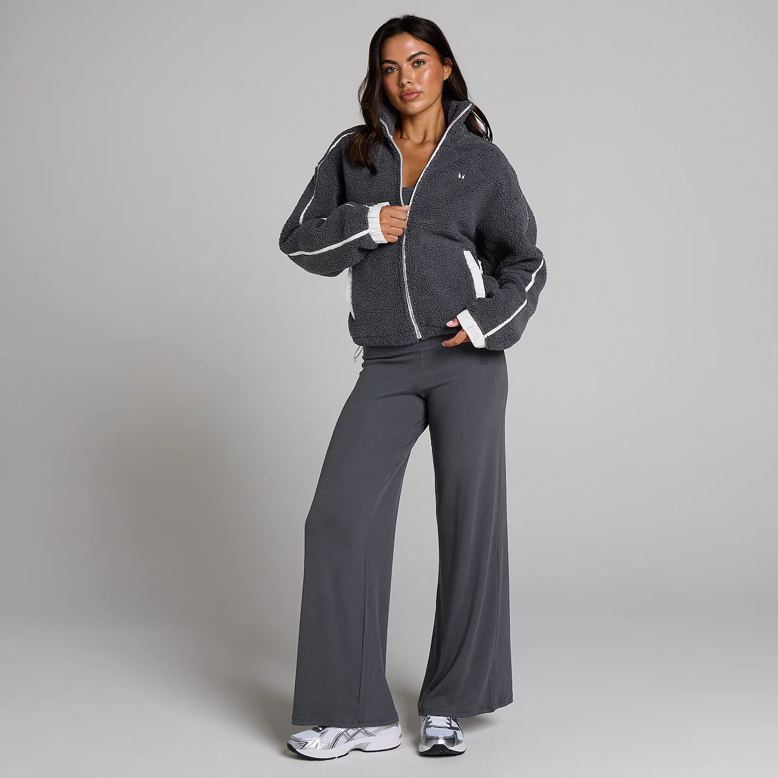Giacca con zip MP donna in pile - Grigio robusto - XS Immagine 3