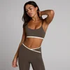 Reggiseno sportivo MP donna Tempo Contrast - Cioccolato