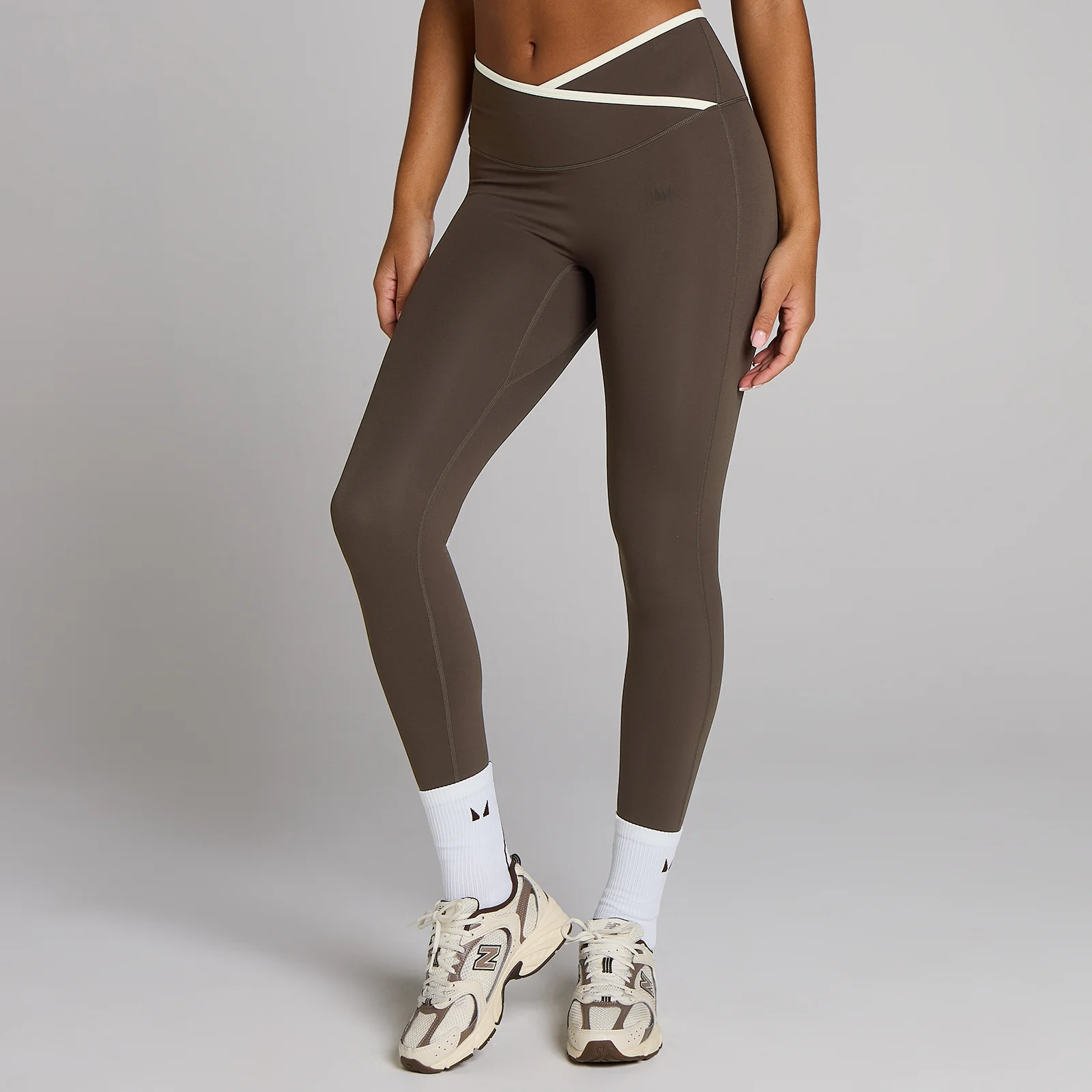 Leggings MP donna Tempo Contrast - Cioccolato - M Immagine 1
