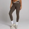 Leggings MP donna Tempo Contrast - Cioccolato