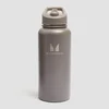Borraccia Myprotein in metallo riciclato con cannuccia a flip 1L - Tartufo scuro