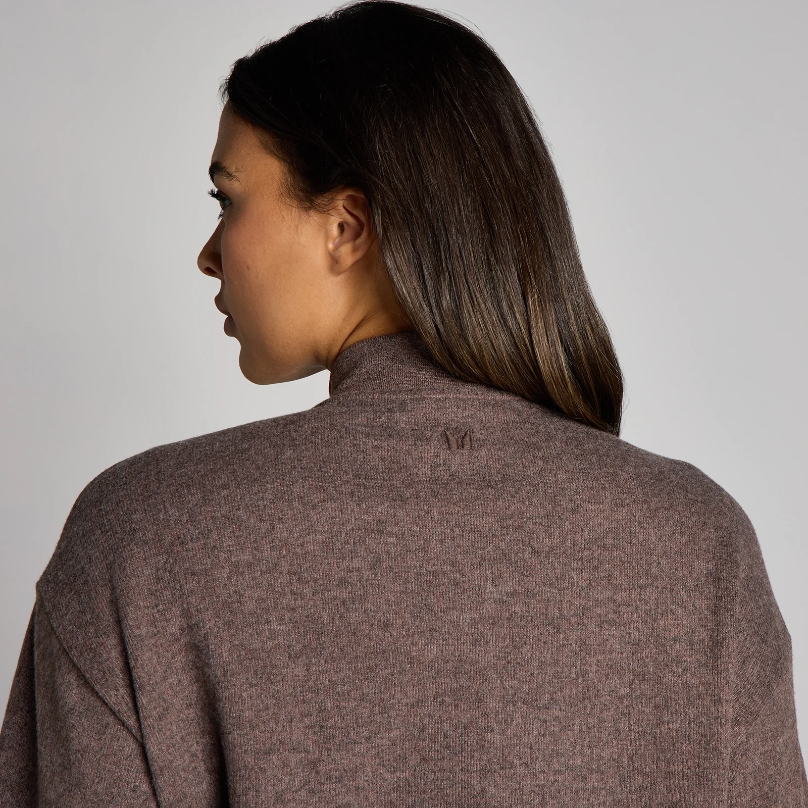 Giacca bomber MP donna con zip morbida al tatto - Cioccolato melange - XS Immagine 4