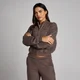 Giacca bomber MP donna con zip morbida al tatto - Cioccolato melange