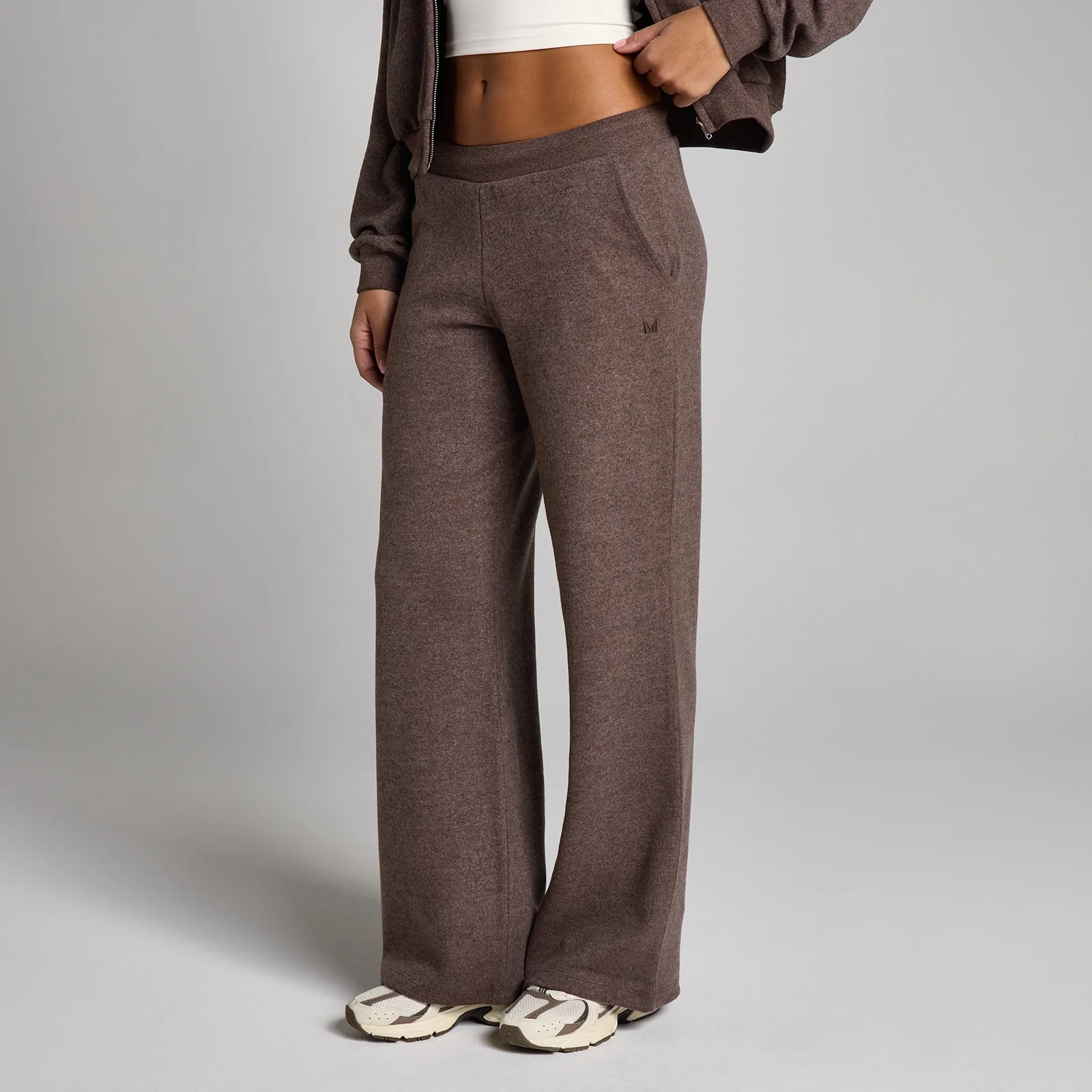 Joggers a gamba dritta MP donna mid rise morbidi al tatto - Marrone melange - XS Immagine 1