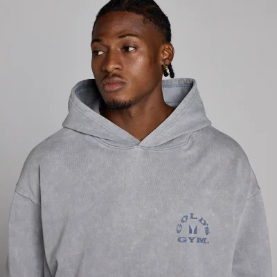 MP X Gold's Uomo Washed Graphic Oversized Felpa con Cappuccio - Steel Blue - L Immagine 6