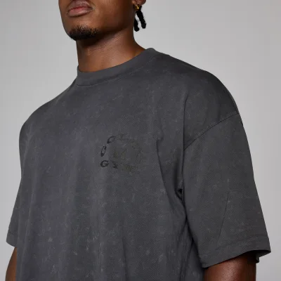 MP X Gold's Uomo Washed Graphic Oversized T-shirt - Washed Coal - XS Immagine 6