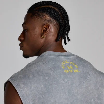 MP X Gold's Uomo Washed Graphic Oversized Tank - Steel Blue - XL Immagine 6