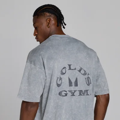 MP X Gold's Uomo Washed Graphic Oversized T-shirt - Steel Blue - XS Immagine 6