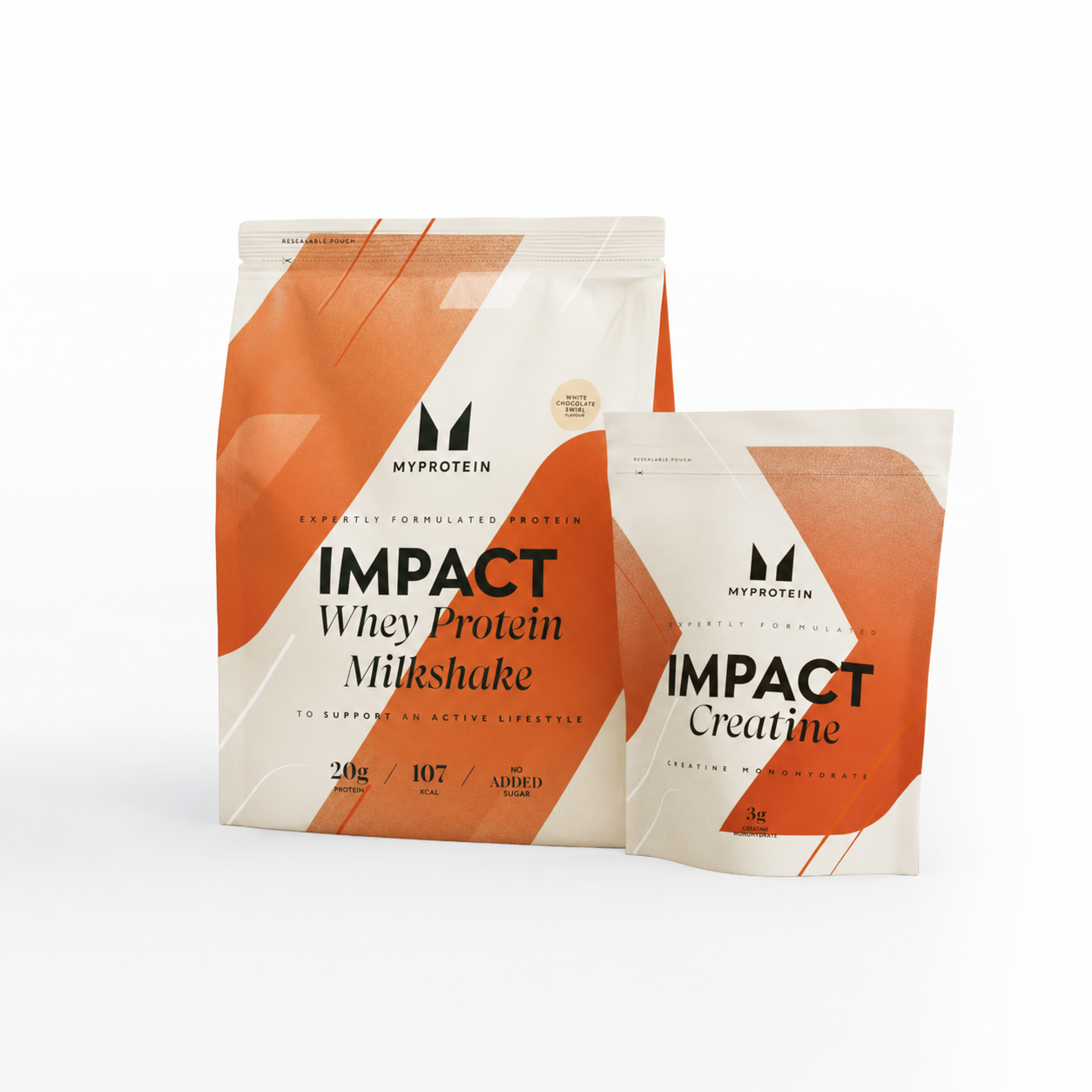 Myprotein Impact Creatine & Milkshake Bundle - 435G - 15porzioni - White Chocolate Swirl - Neutro Immagine 1