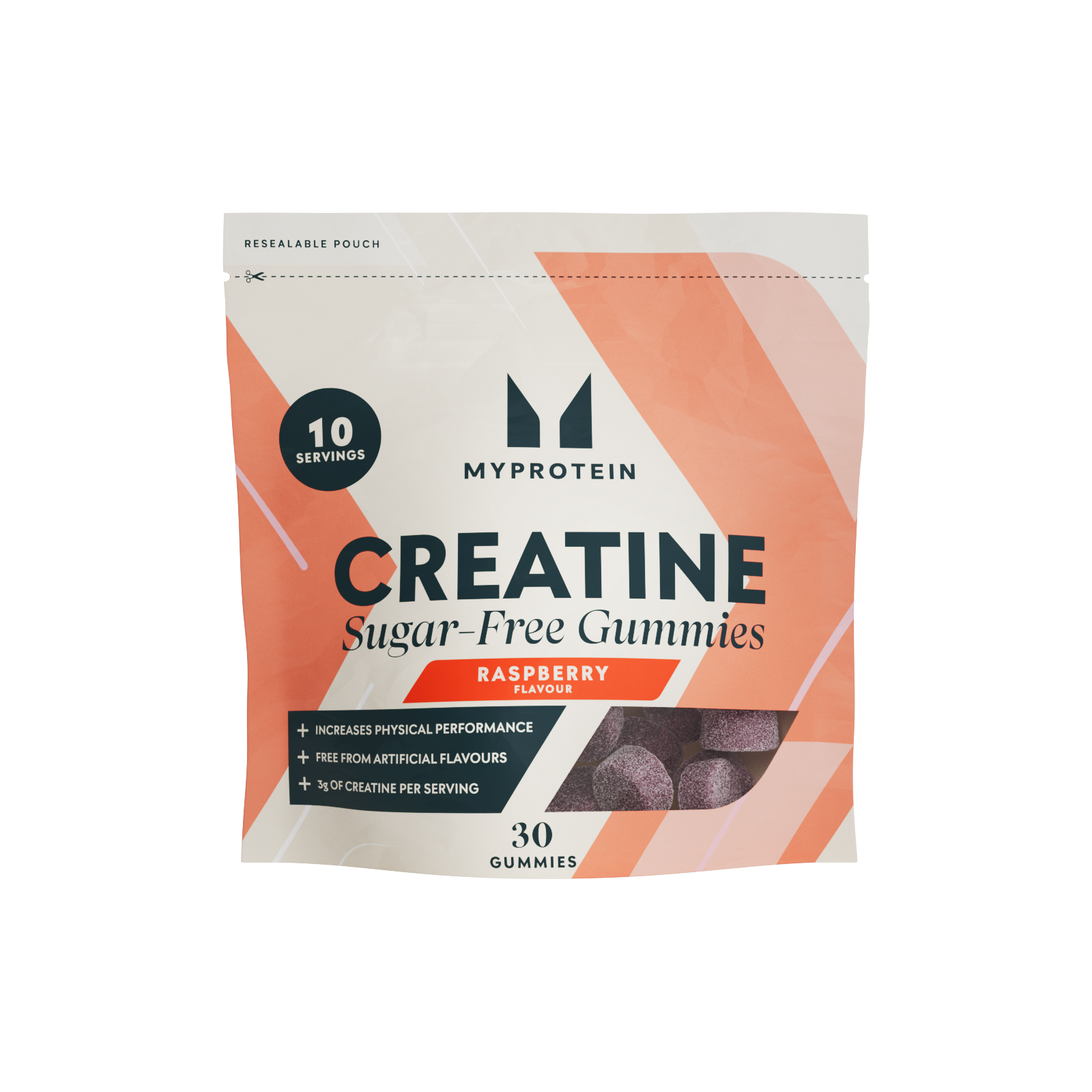 Sugar-Free Creatine Gummies - 30 Gummies - 10porzioni - Lampone Immagine 1